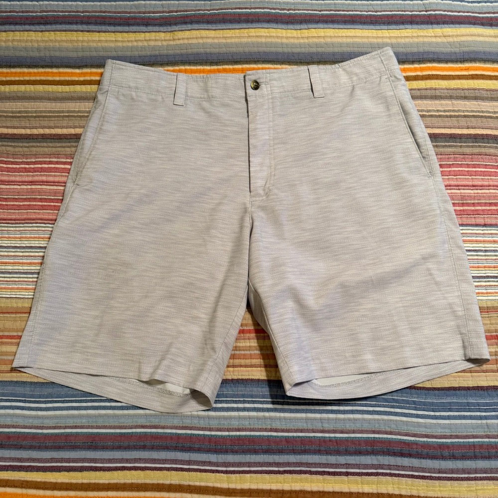 Callaway Mens Golf Shorts Grey Micro Chevron Stretch Size 38 Performance Pockets